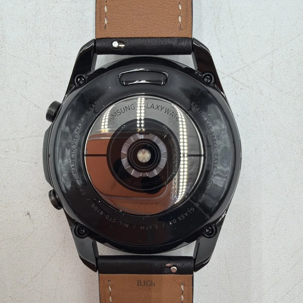 Samsung Galaxy Watch3 SM-R840 45mm Stainless Steel Case with Leather Strap